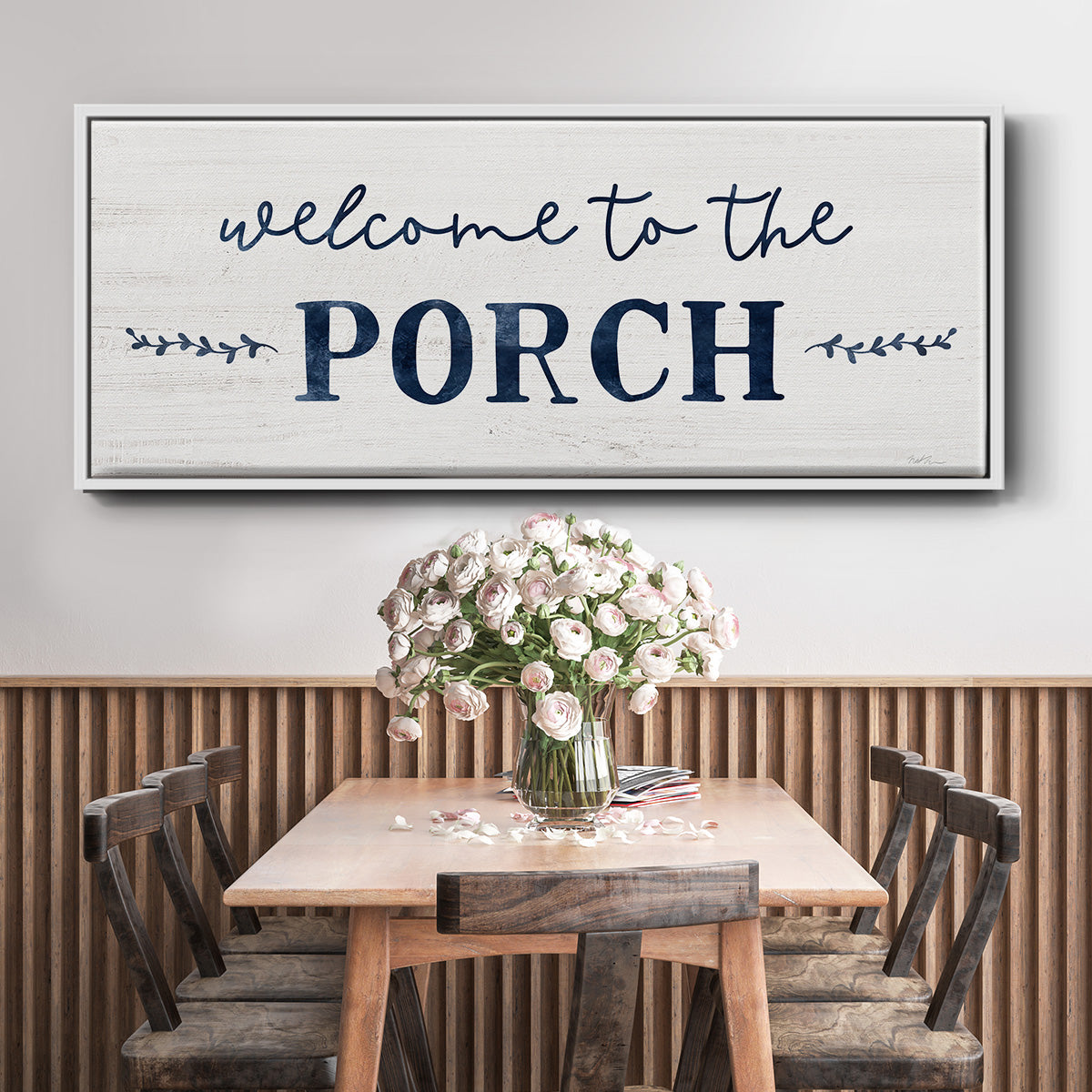 Welcome to the Porch - Floater Framed Canvas Print