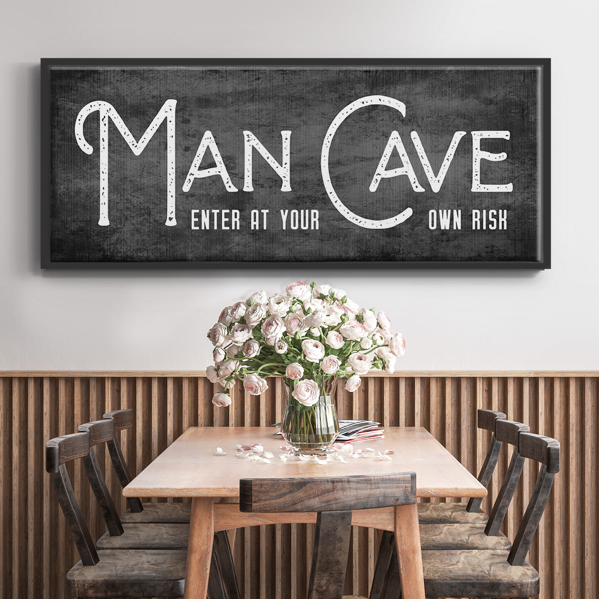 Man Cave - Floater Framed Canvas Print