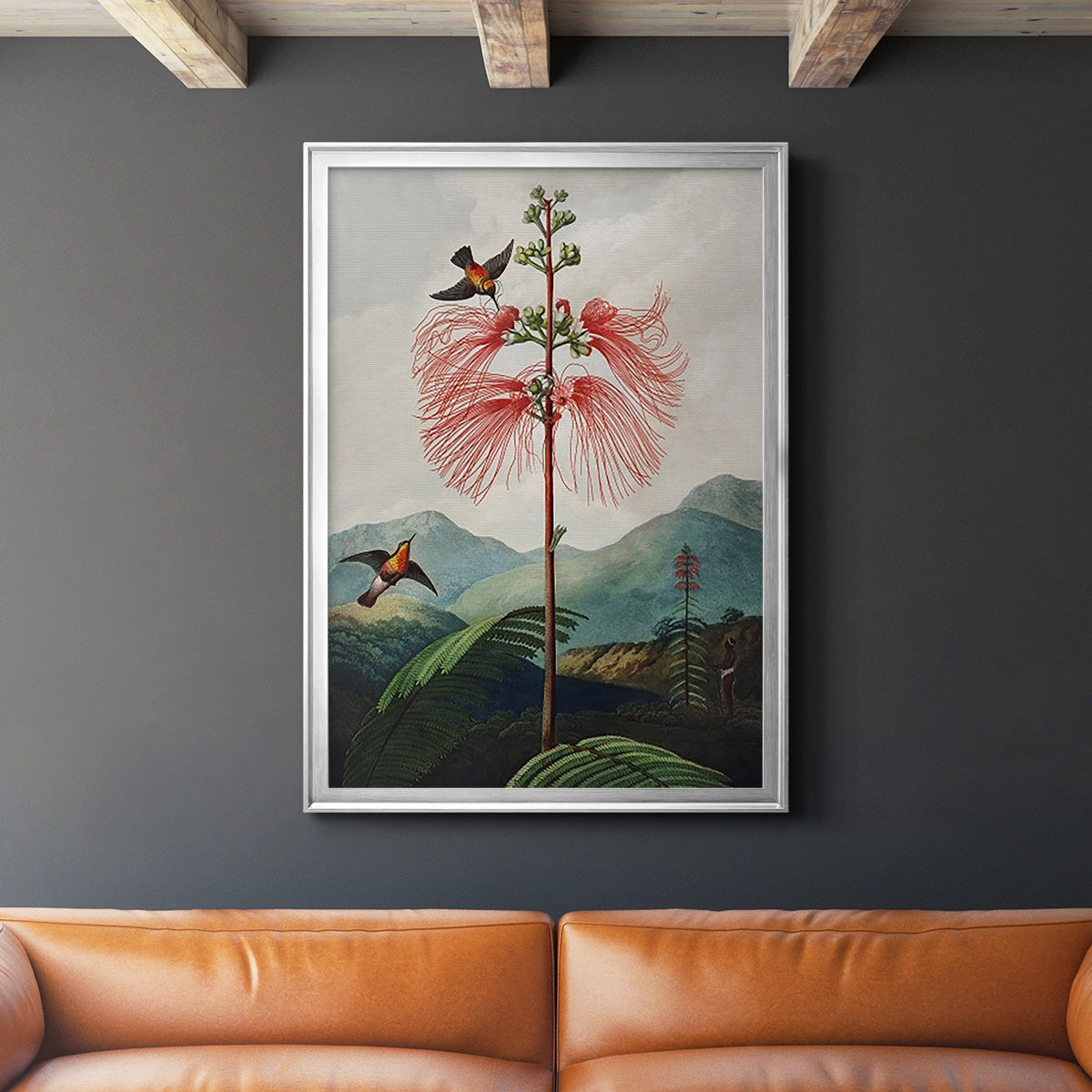 Temple of Flora VIII - Modern Framed Canvas Print