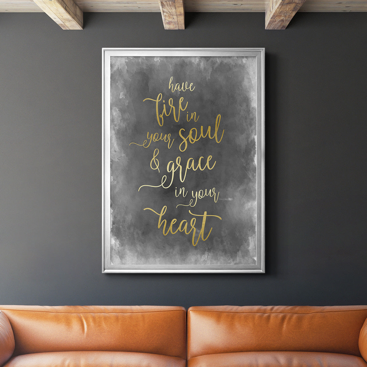 Fire in Your Soul - Modern Framed Canvas Print