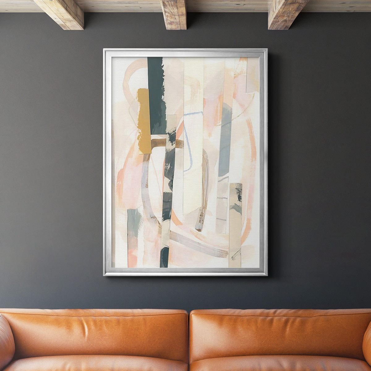 Melon Litmus II - Modern Framed Canvas Print