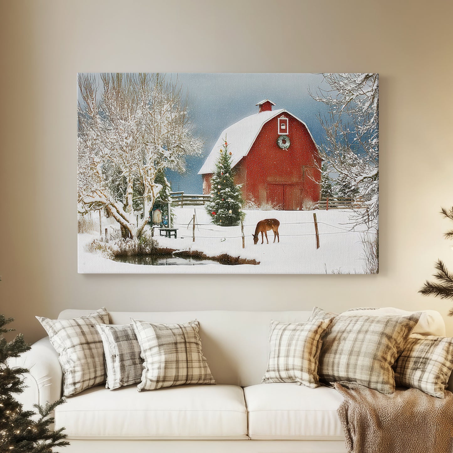 Snowwhite Nativity at Midnight - Canvas Art Print
