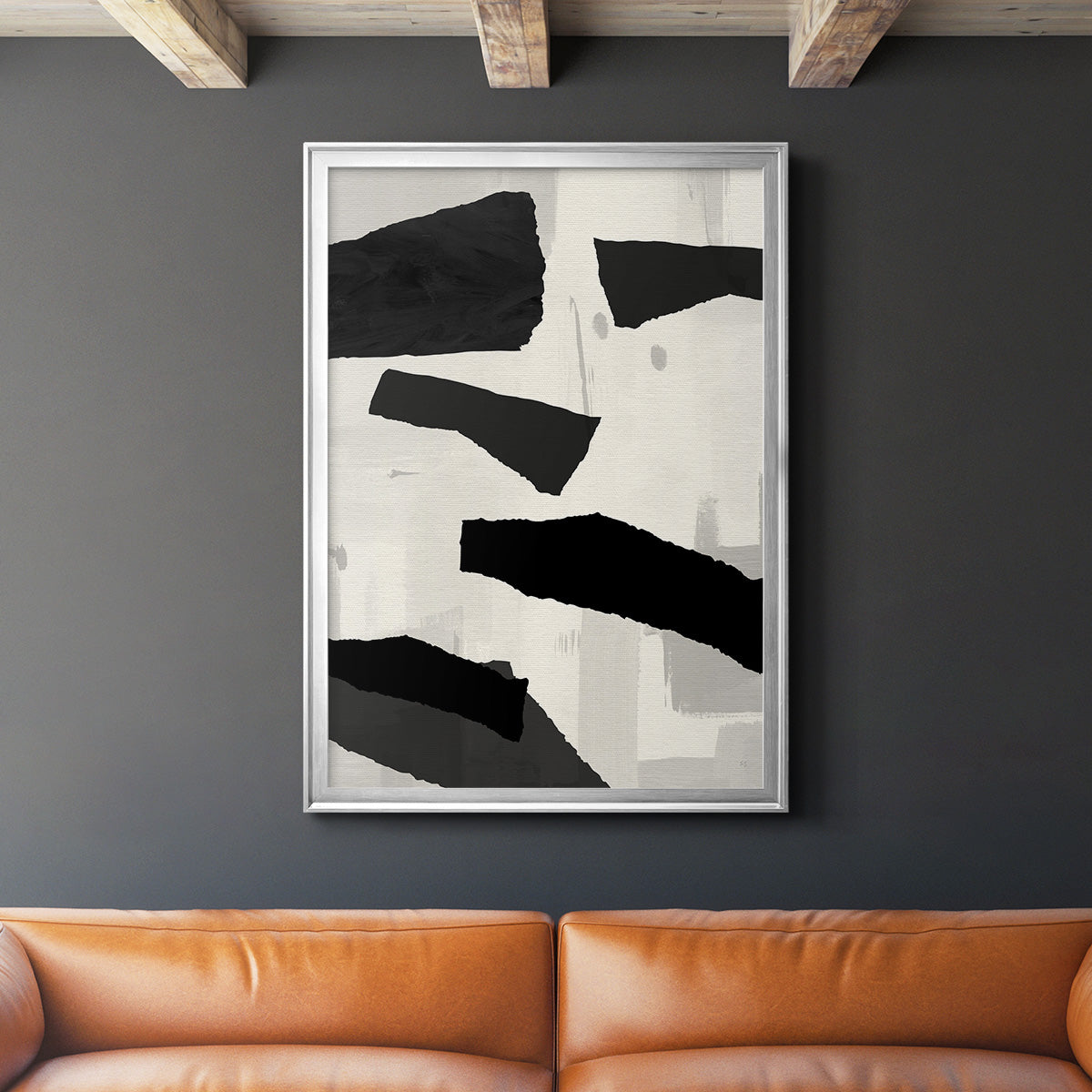 Mountain Paths II - Modern Framed Canvas Print