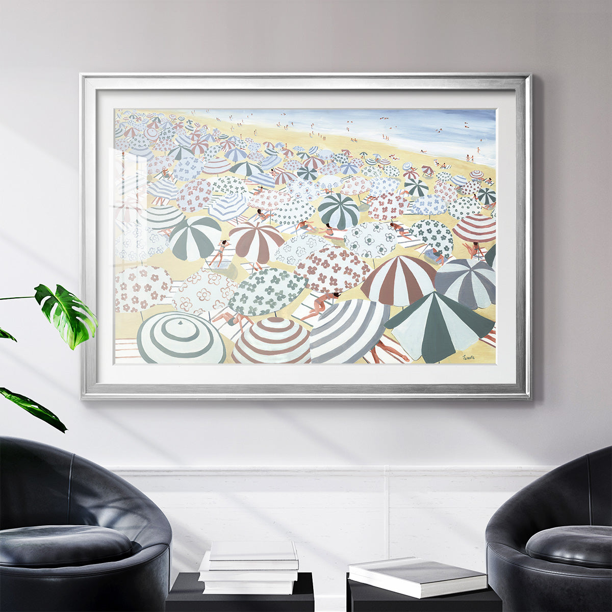 Subtle Beach - Modern Framed Art Print