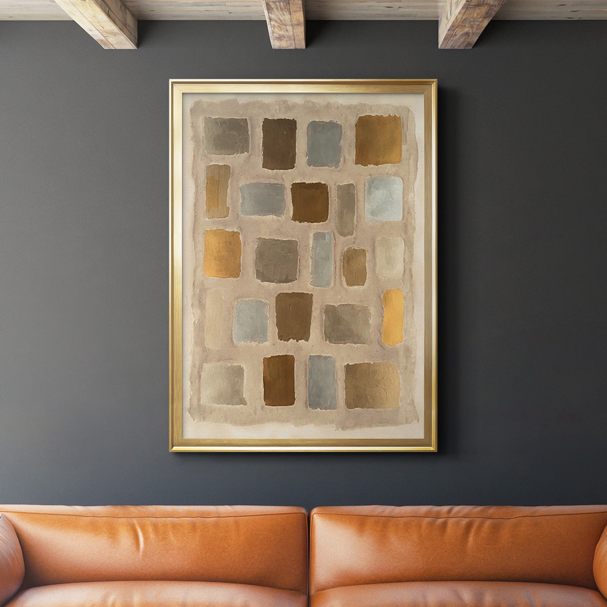 Sand Shaped II - Modern Framed Canvas Print