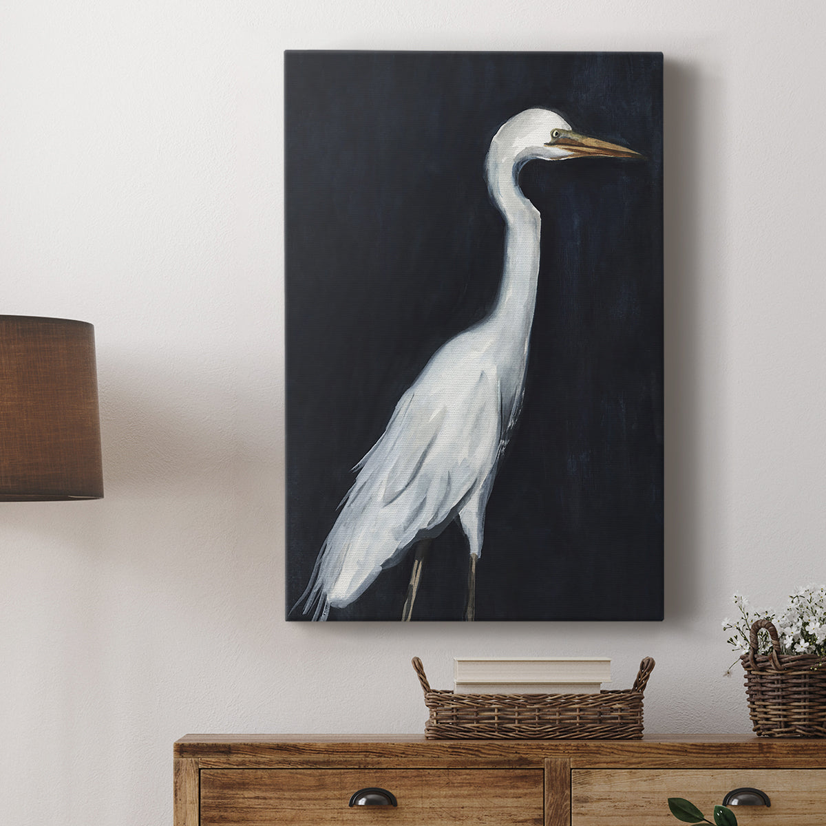 Calm Great Egret II - Canvas Art Print