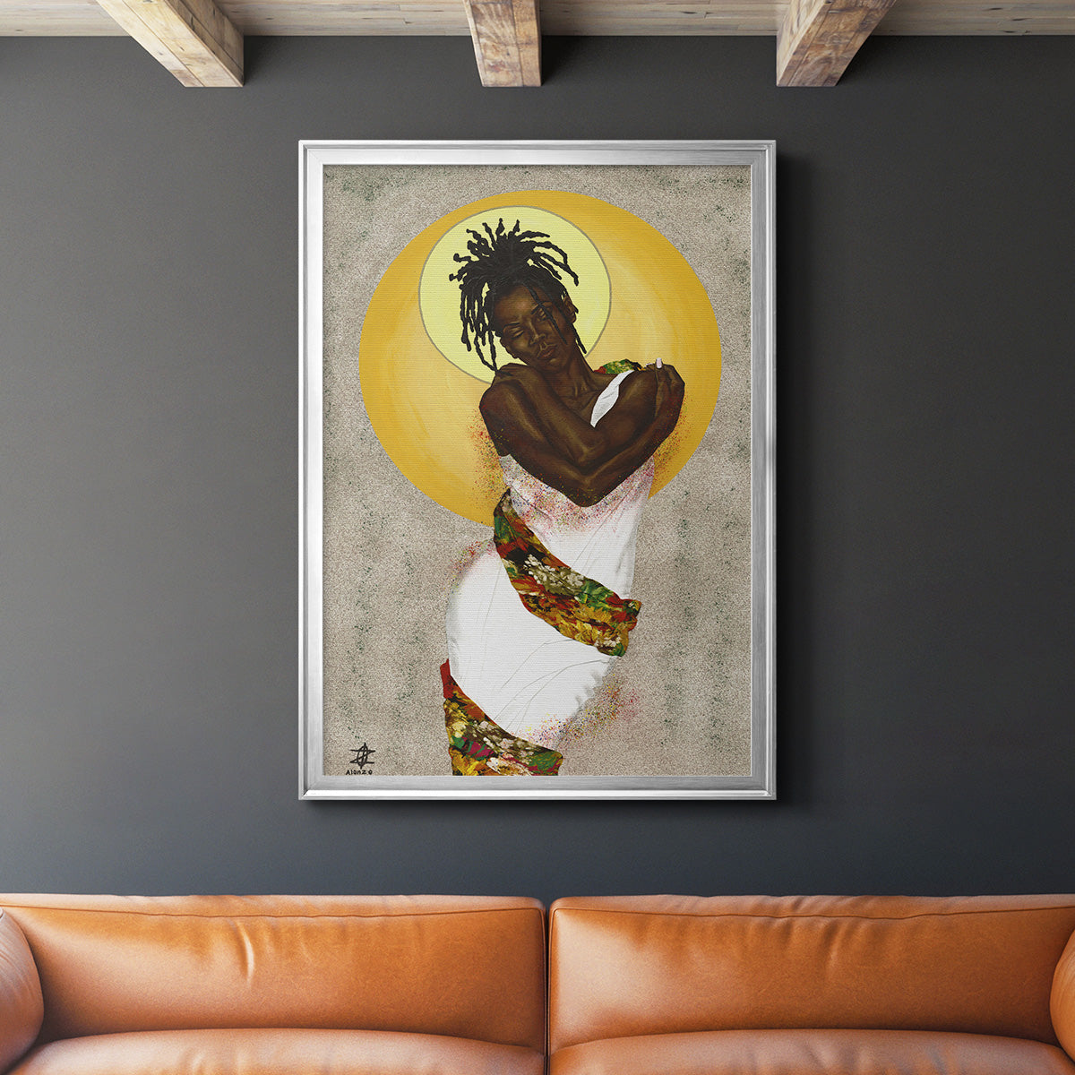 Her Love - Modern Framed Canvas Print