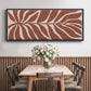 Terra Cotta Block Palms I - Floater Framed Canvas Print