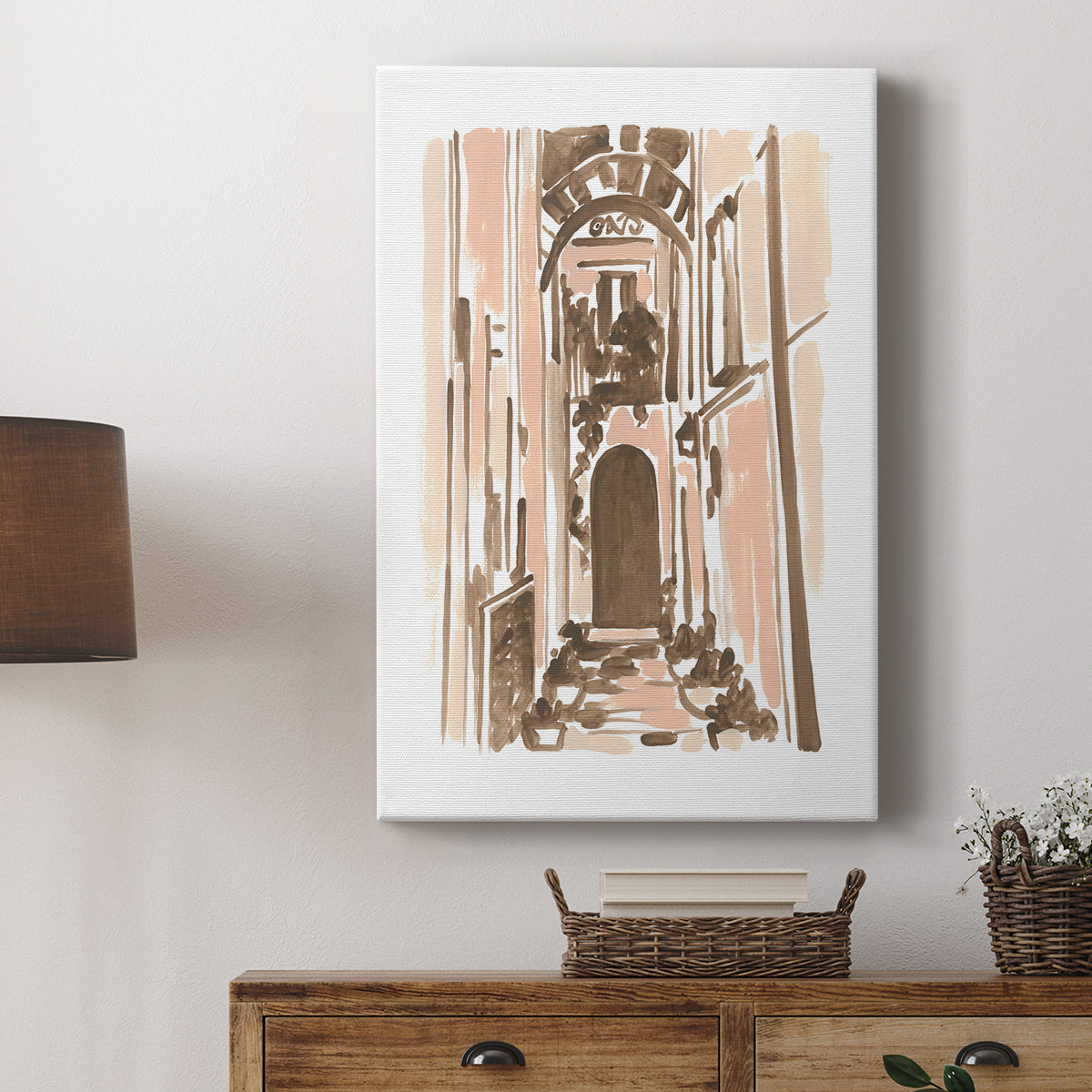 Blush Architecture Study IV - Canvas Art Print
