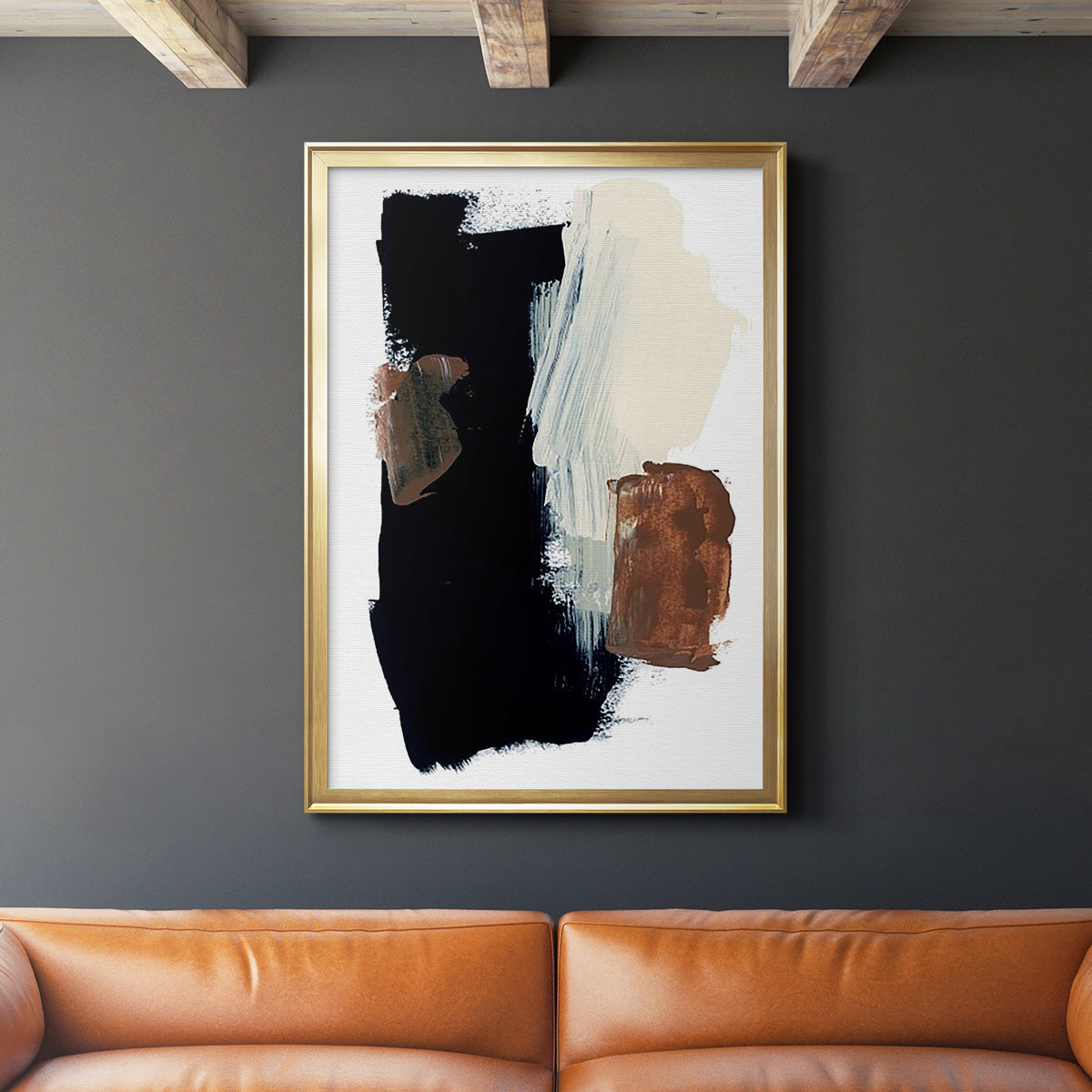 Goldenrod Patch I - Modern Framed Canvas Print