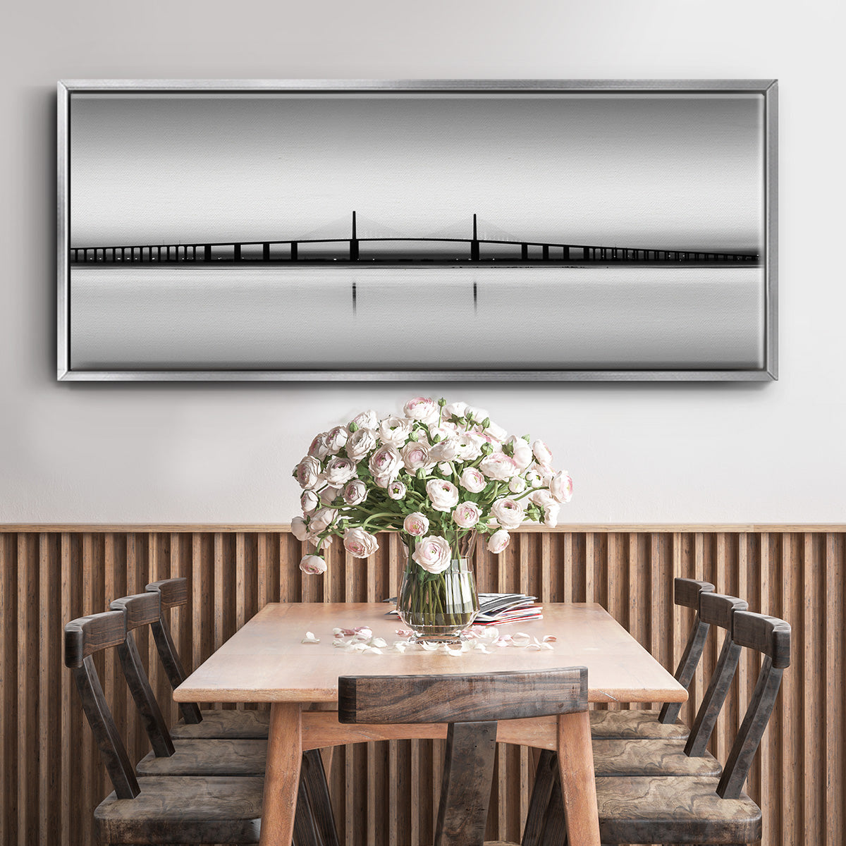 Sunshine Skyway - Floater Framed Canvas Print