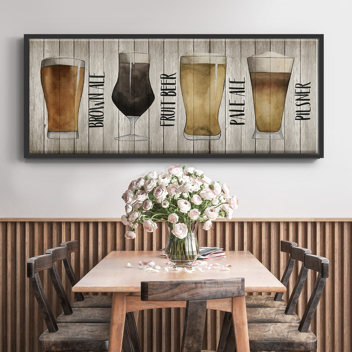 Beer Chart I - Floater Framed Canvas Print