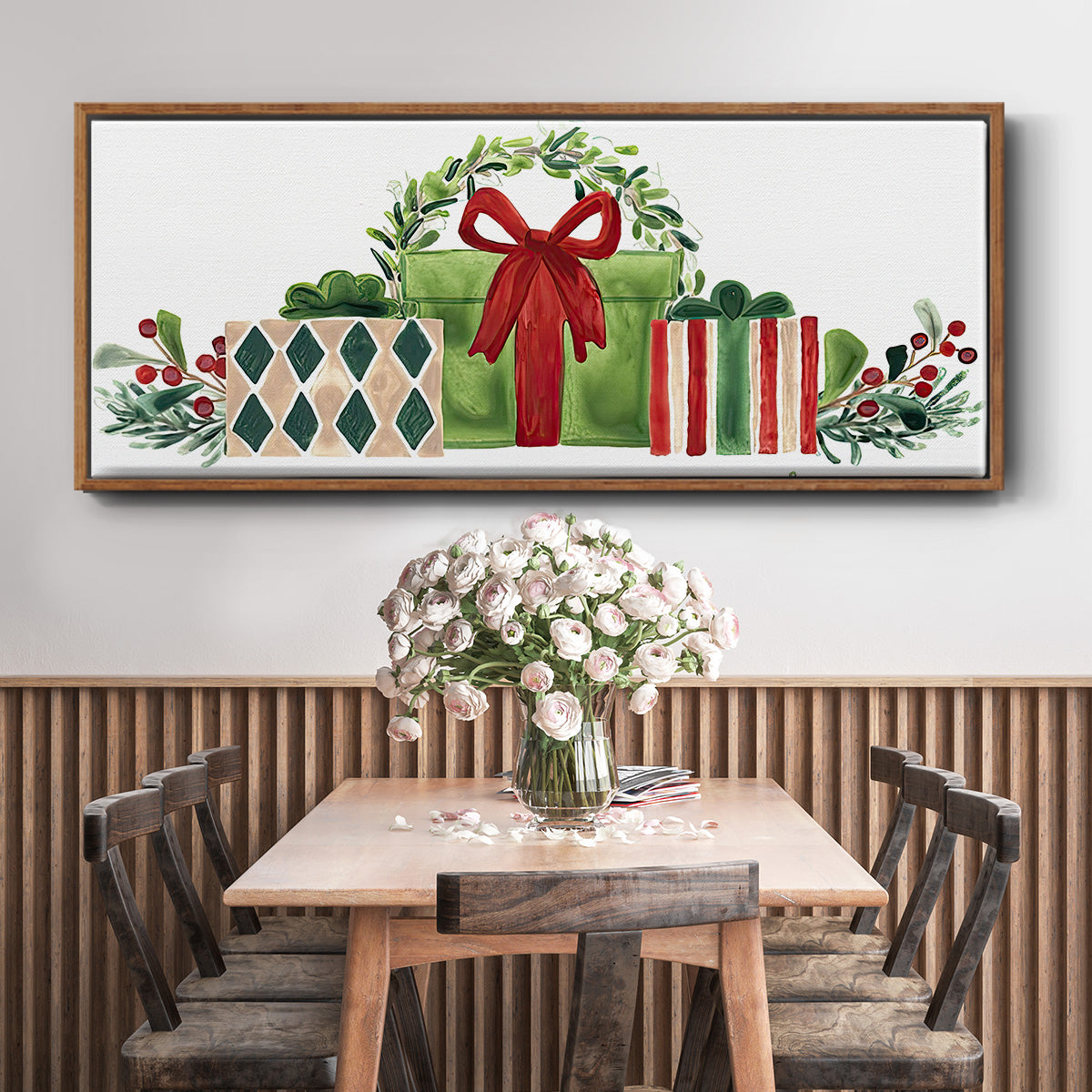 Woodland Holiday Collection D - Floater Framed Canvas Print