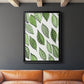 Patterned Leaf Shapes IV - Modern Framed Canvas Print