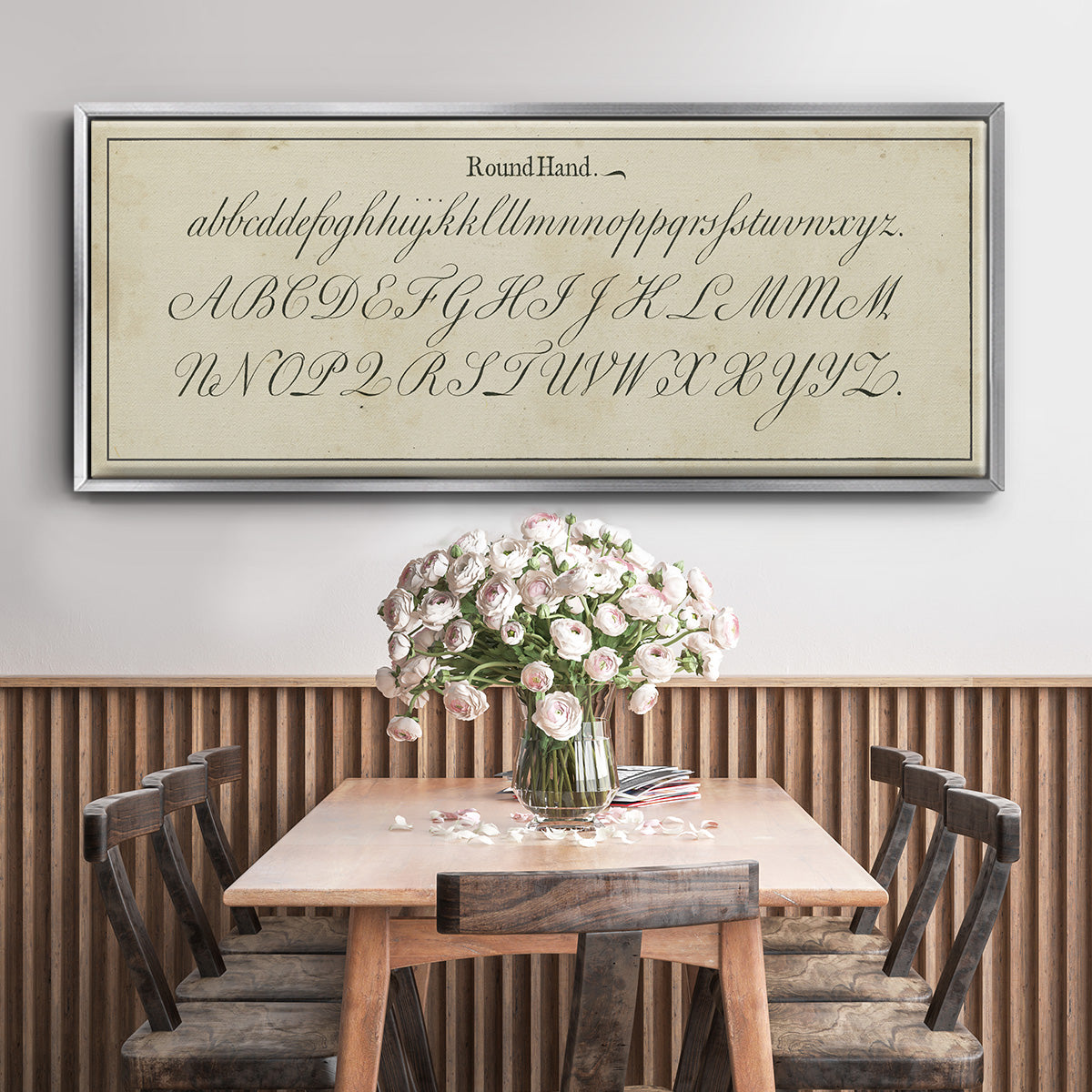 Manuscript Sampler IV - Floater Framed Canvas Print