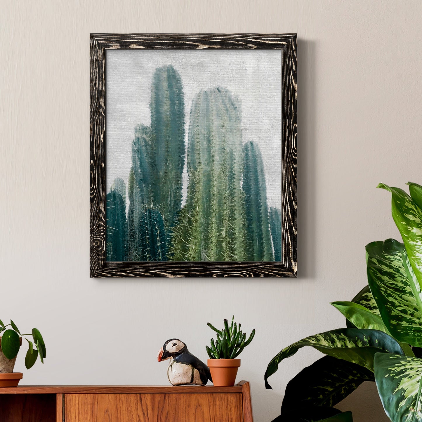 Aruba Cacti II - Barnwood Framed Canvas Print