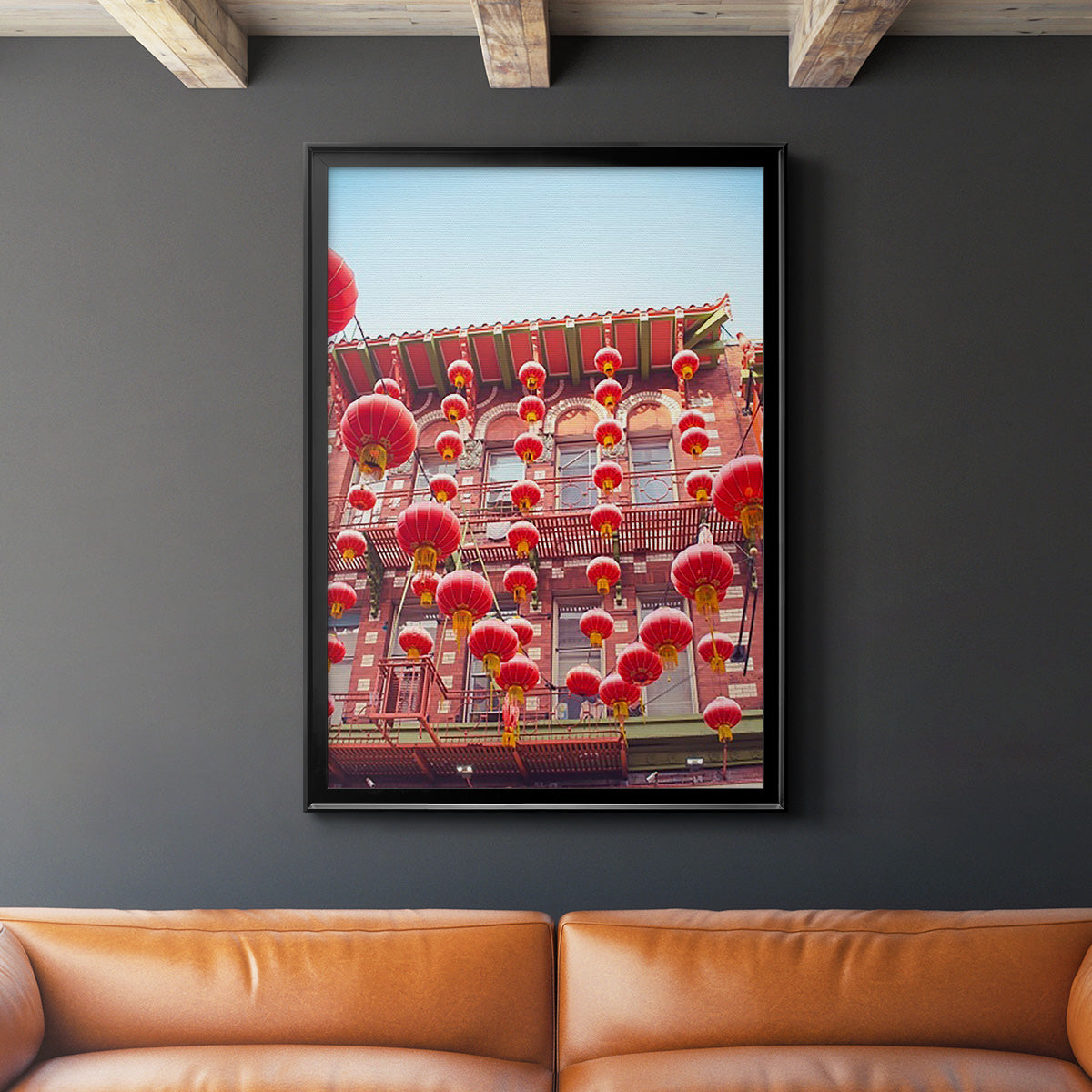 Lovely Lanterns II - Modern Framed Canvas Print