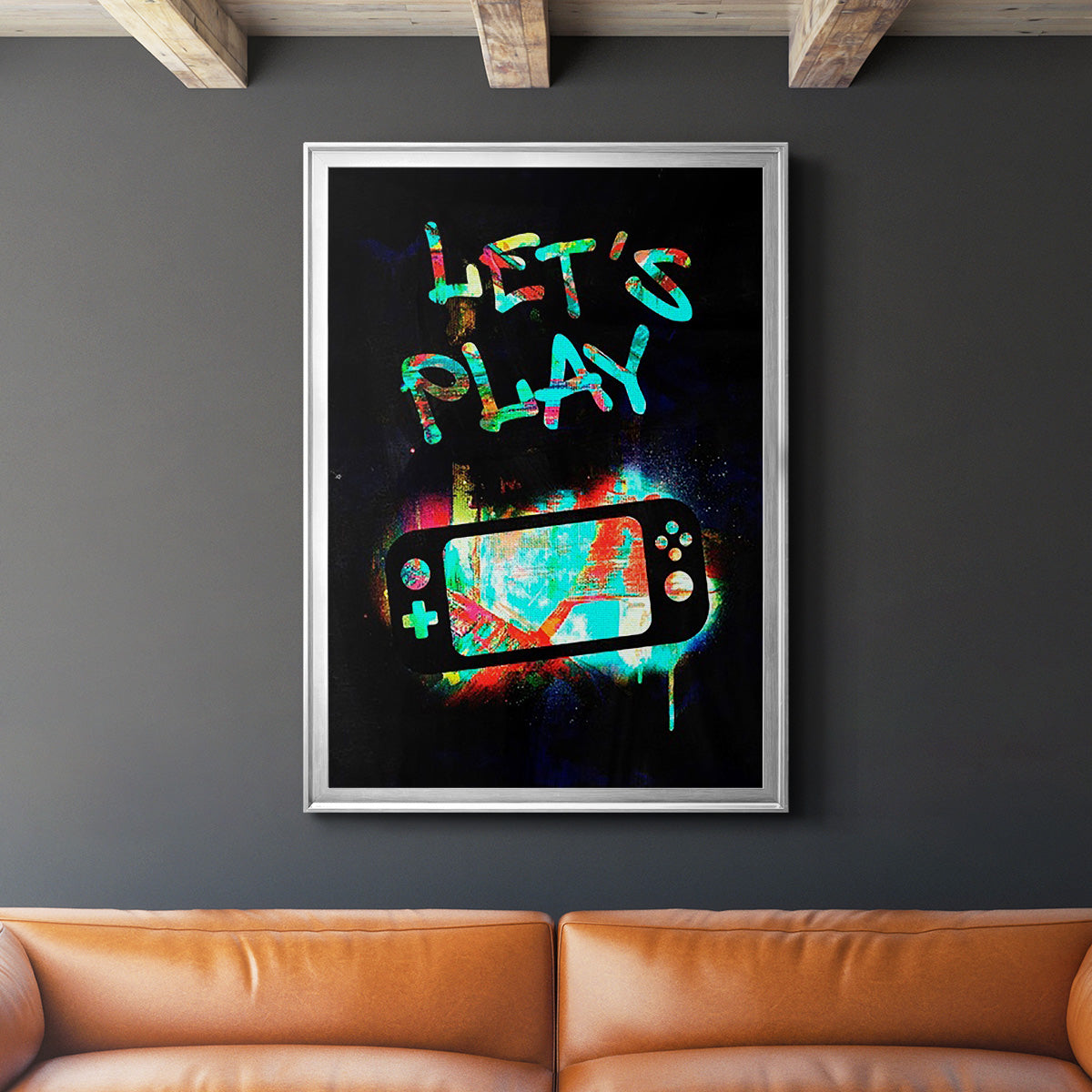 Gamer Tag III - Modern Framed Canvas Print