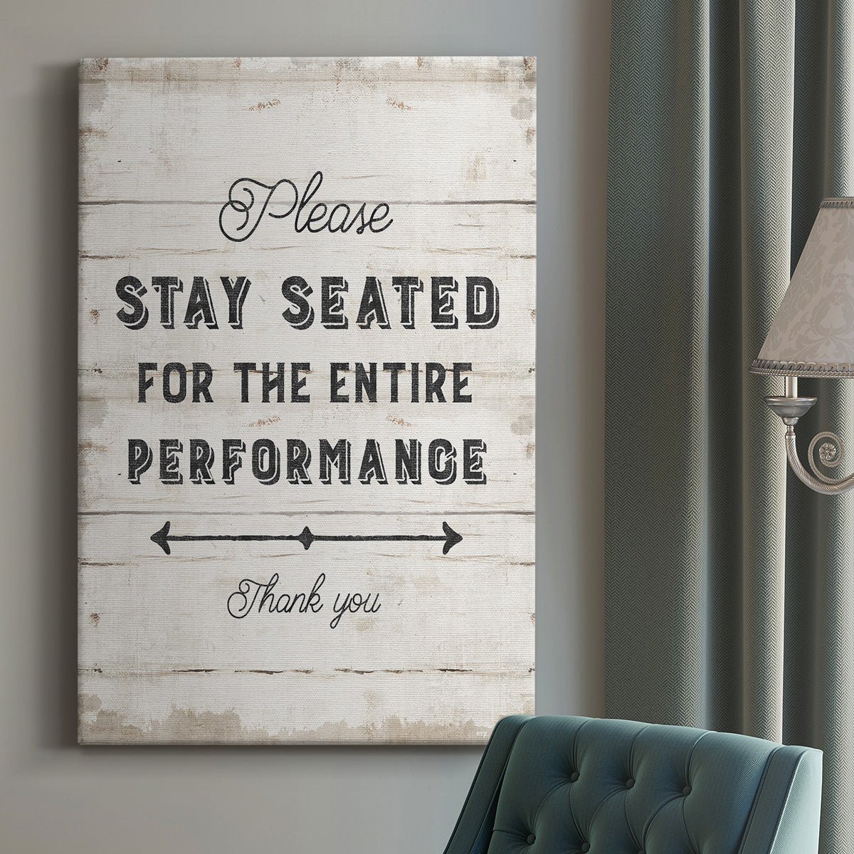 Please Stay Seated - Canvas Art Print