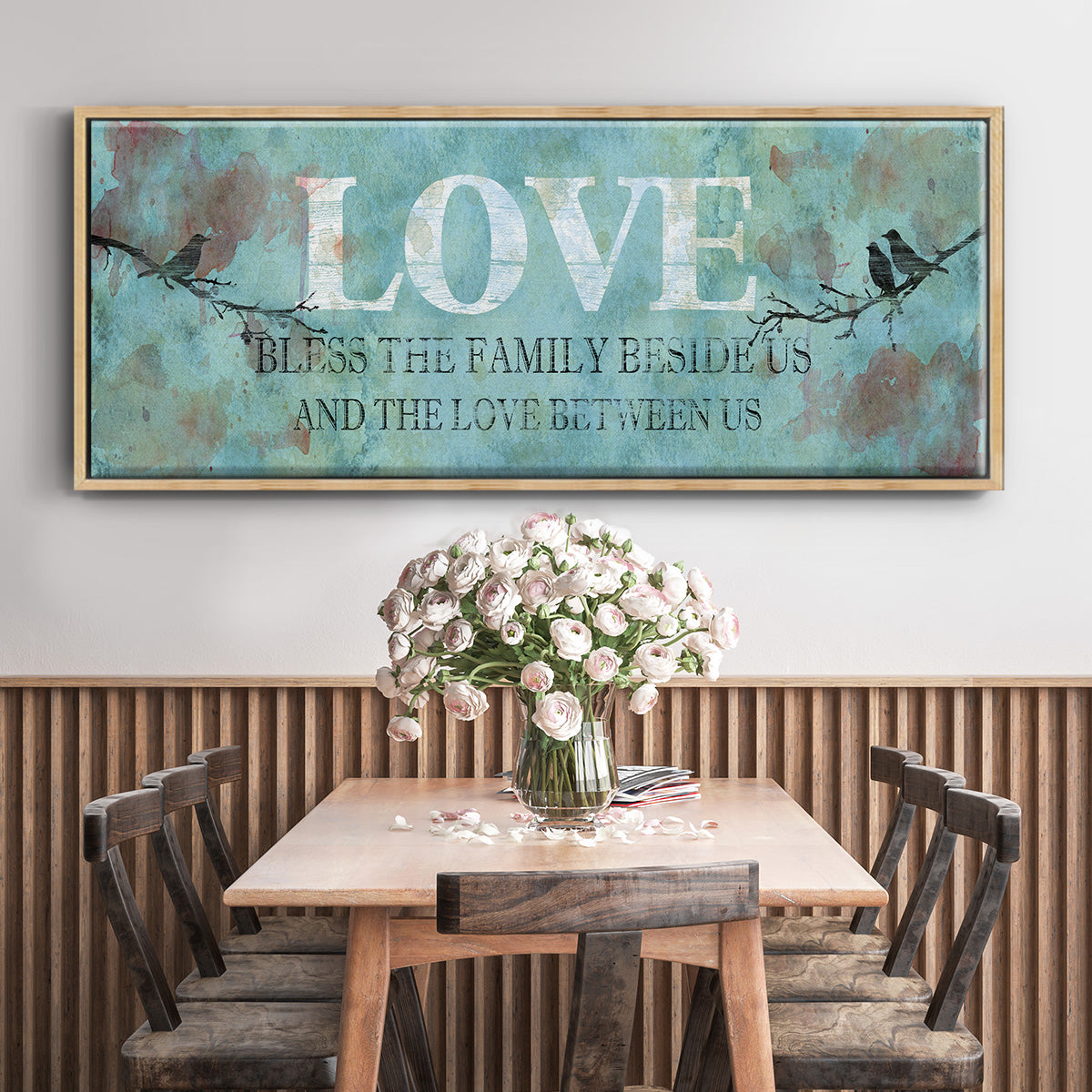 Love Between Us - Floater Framed Canvas Print