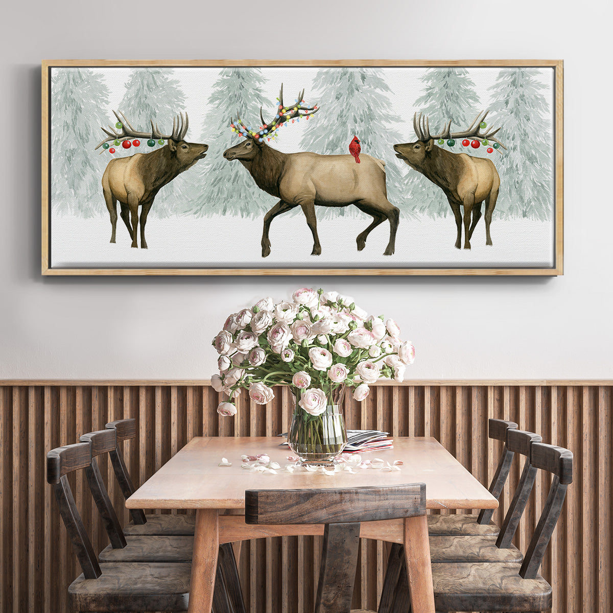 Festive Forest Collection D - Floater Framed Canvas Print