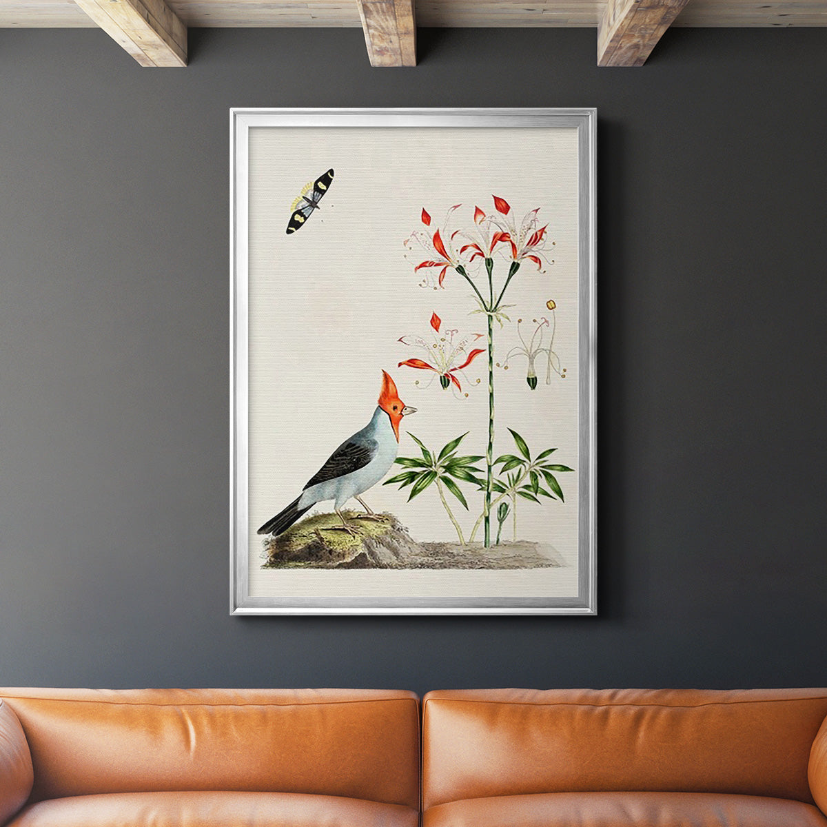 Bird in Habitat I - Modern Framed Canvas Print