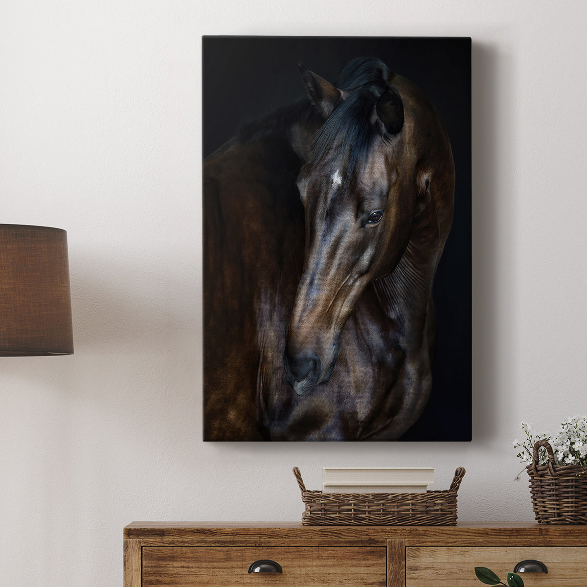 Sunlit Horses I - Canvas Art Print
