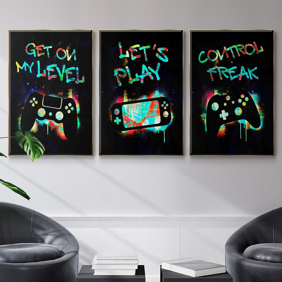 Gamer Tag I - Floater Framed Canvas Set