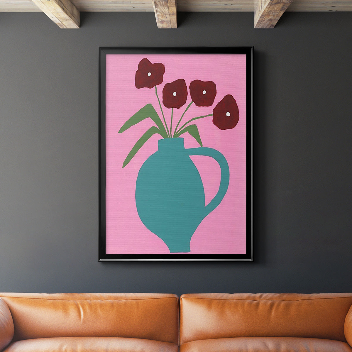 Modern Blooms IV - Modern Framed Canvas Print