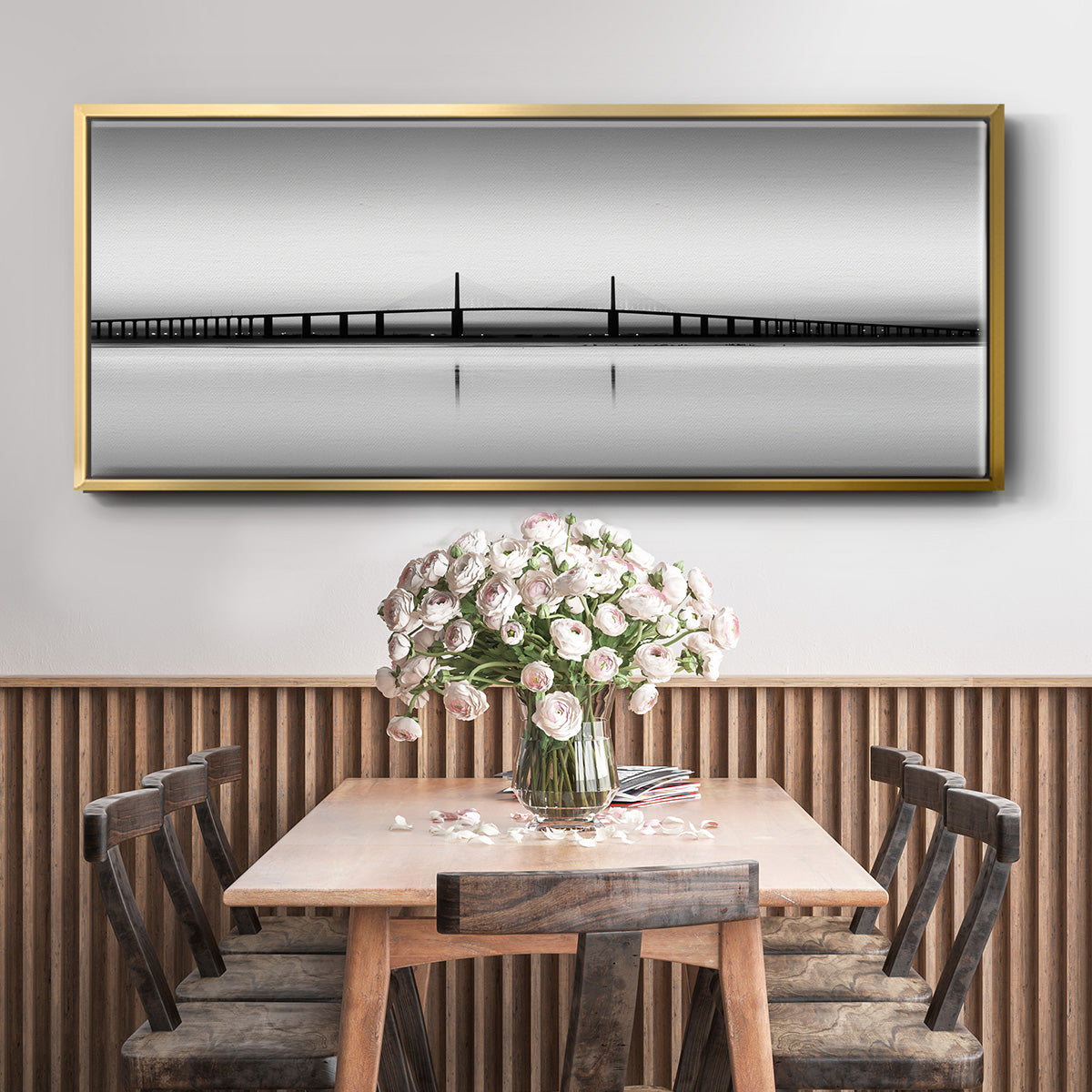 Sunshine Skyway - Floater Framed Canvas Print