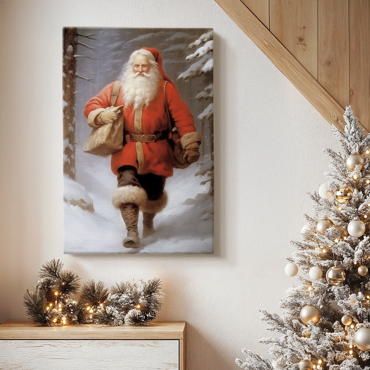 Dawn of Fireside Midwinter - Canvas Art Print