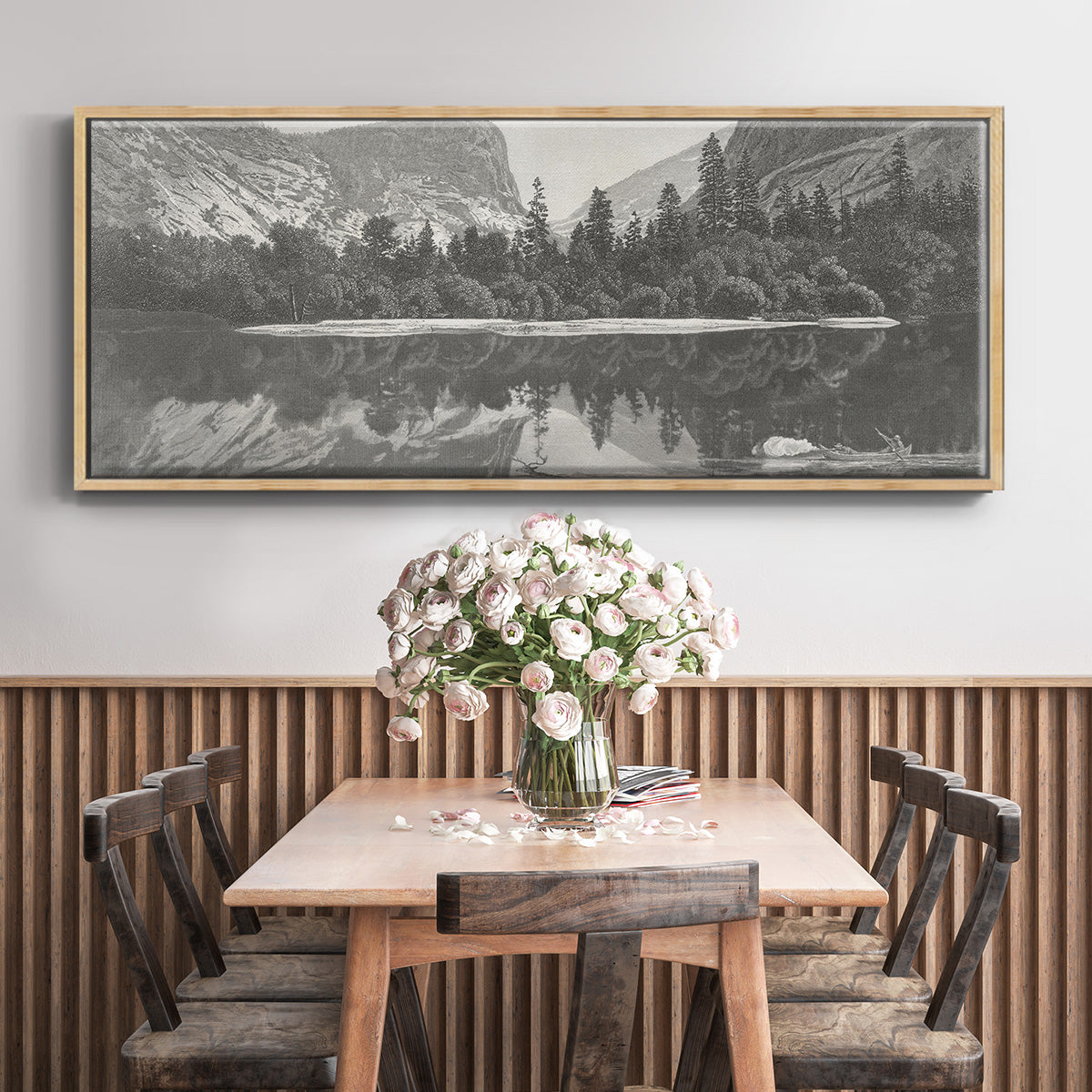 Mirror Lake, Yosemite Valley - Floater Framed Canvas Print