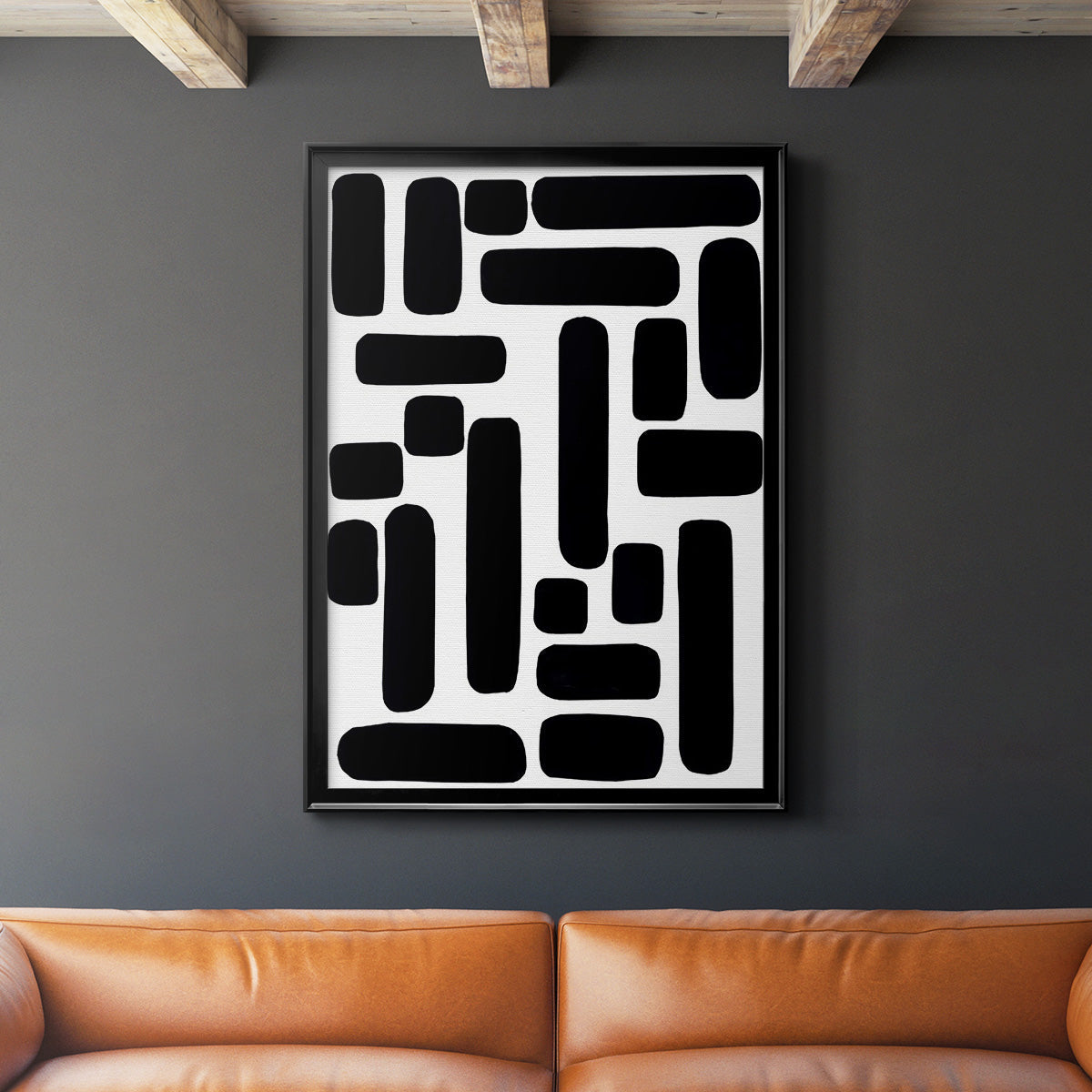 Shuffle IV - Modern Framed Canvas Print