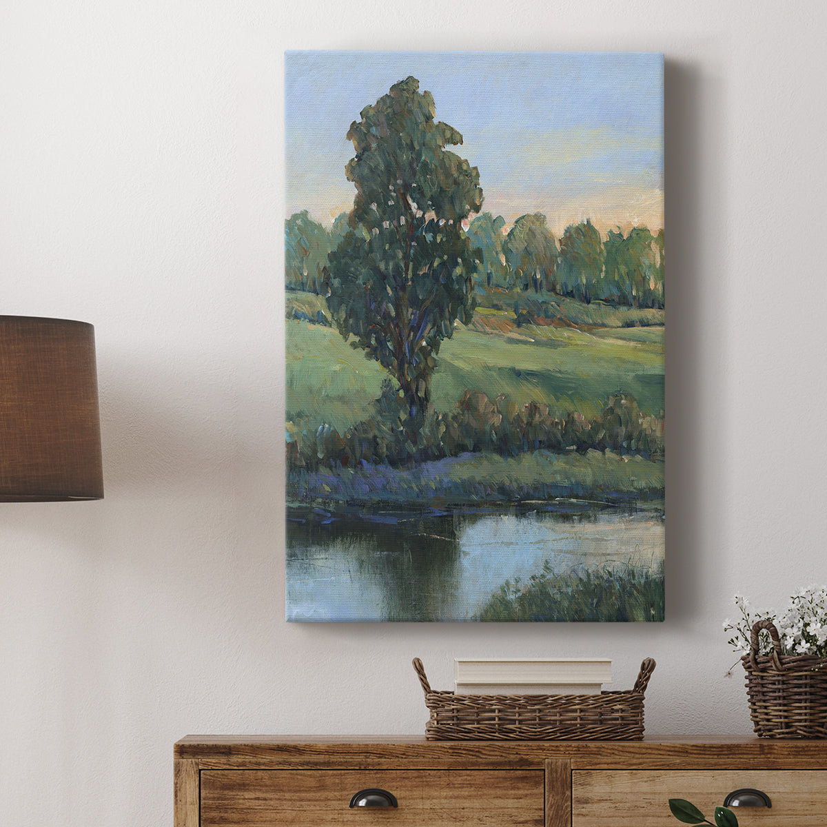 Tree by the Riverbank II - Canvas Art Print