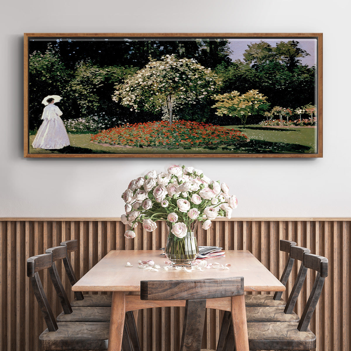 Jeanne Marguerite Lecadre in the Garden - Floater Framed Canvas Print