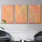 Patterned Leaf Shapes I - Framed Premium Gallery Wrapped Canvas L Frame 3 Piece Set - Ready to Hang