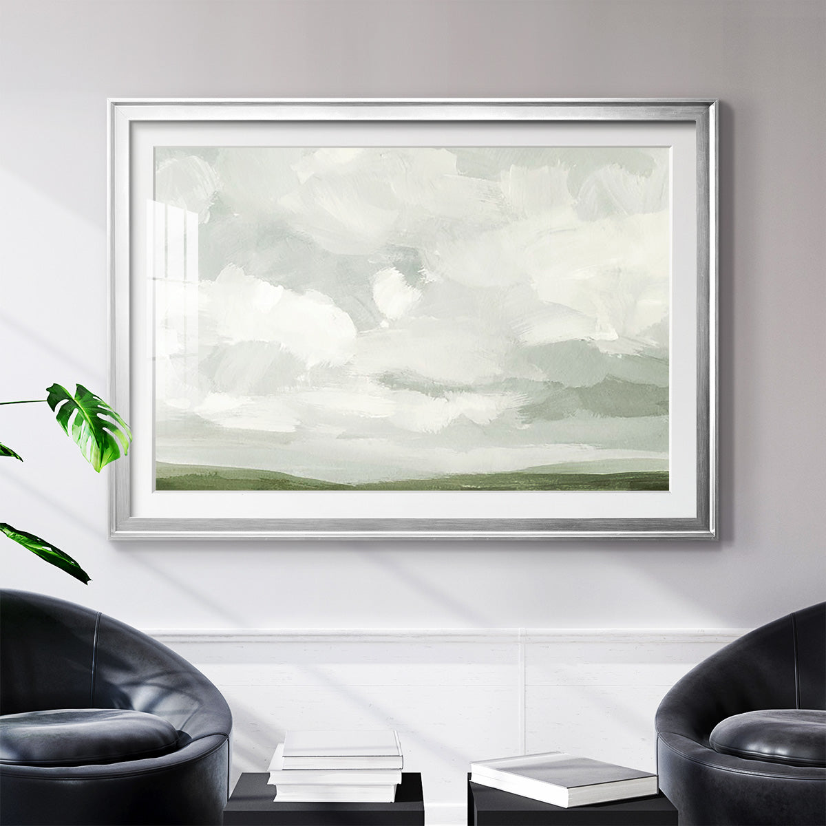 Gray Stone Sky IV - Modern Framed Art Print