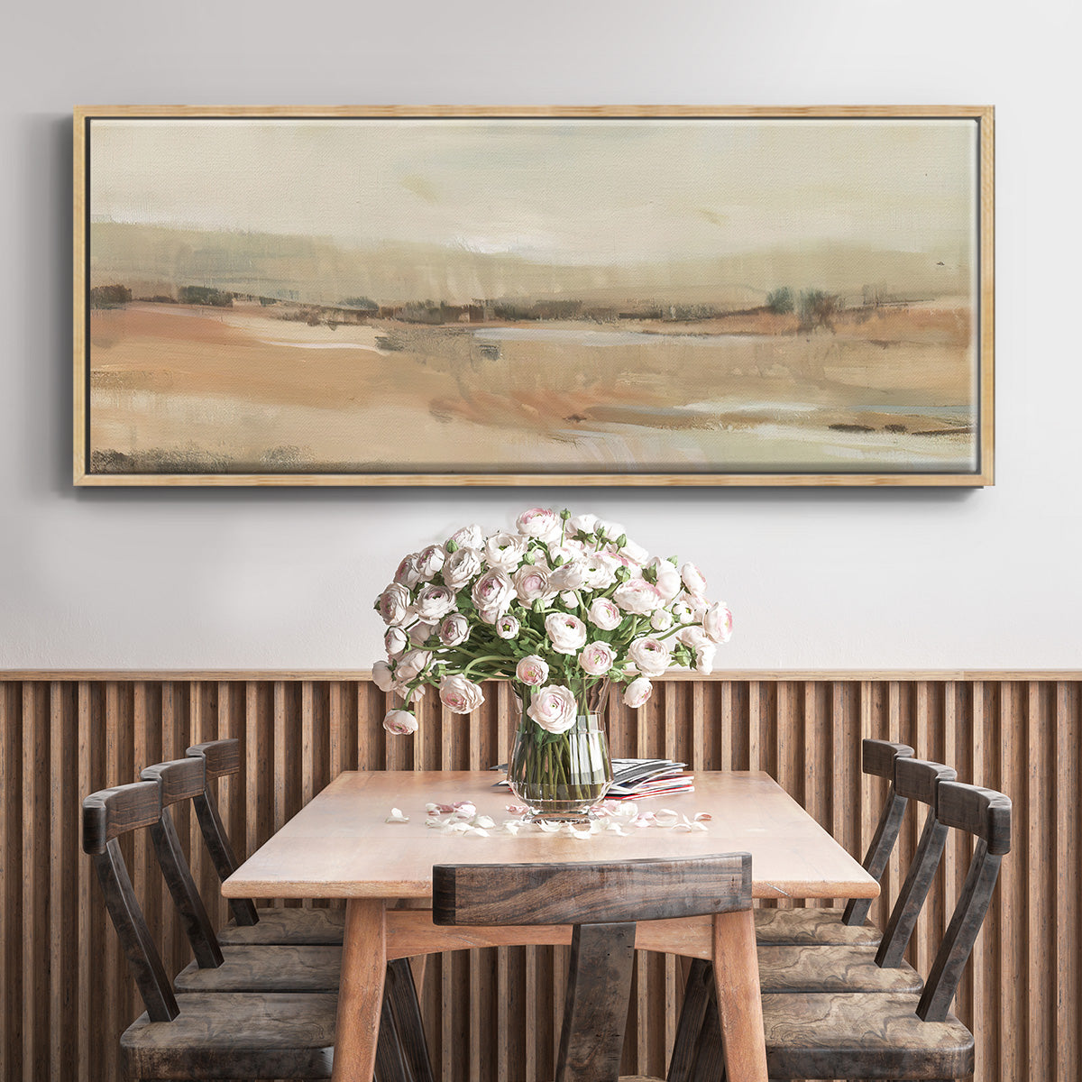Earth Tone Landscape I - Floater Framed Canvas Print
