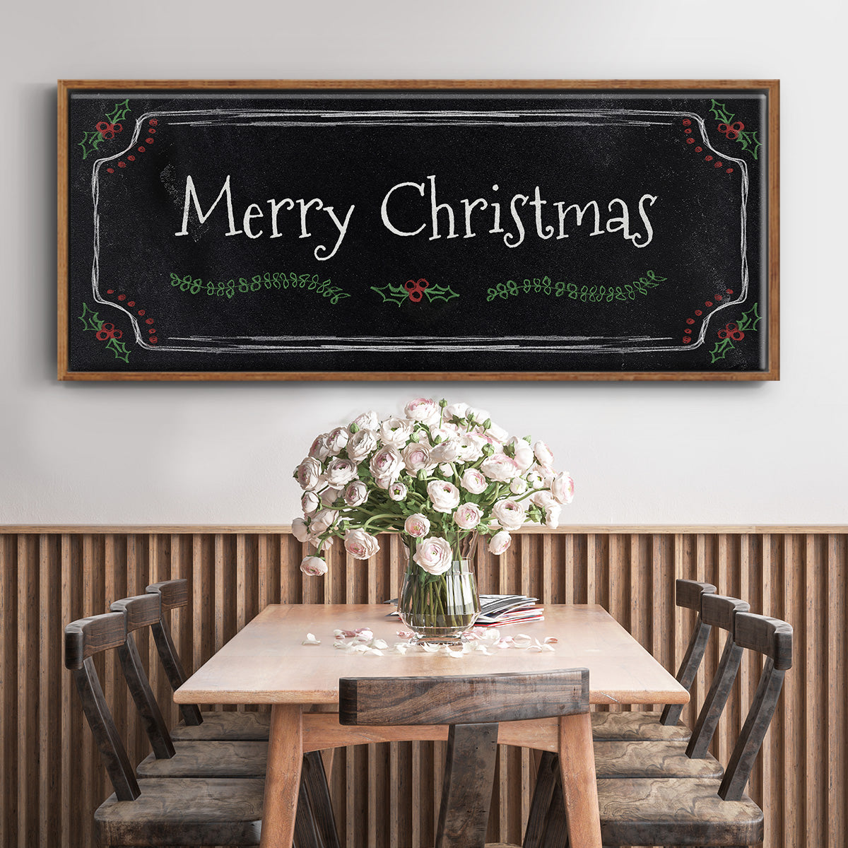 Merry Christmas - Floater Framed Canvas Print