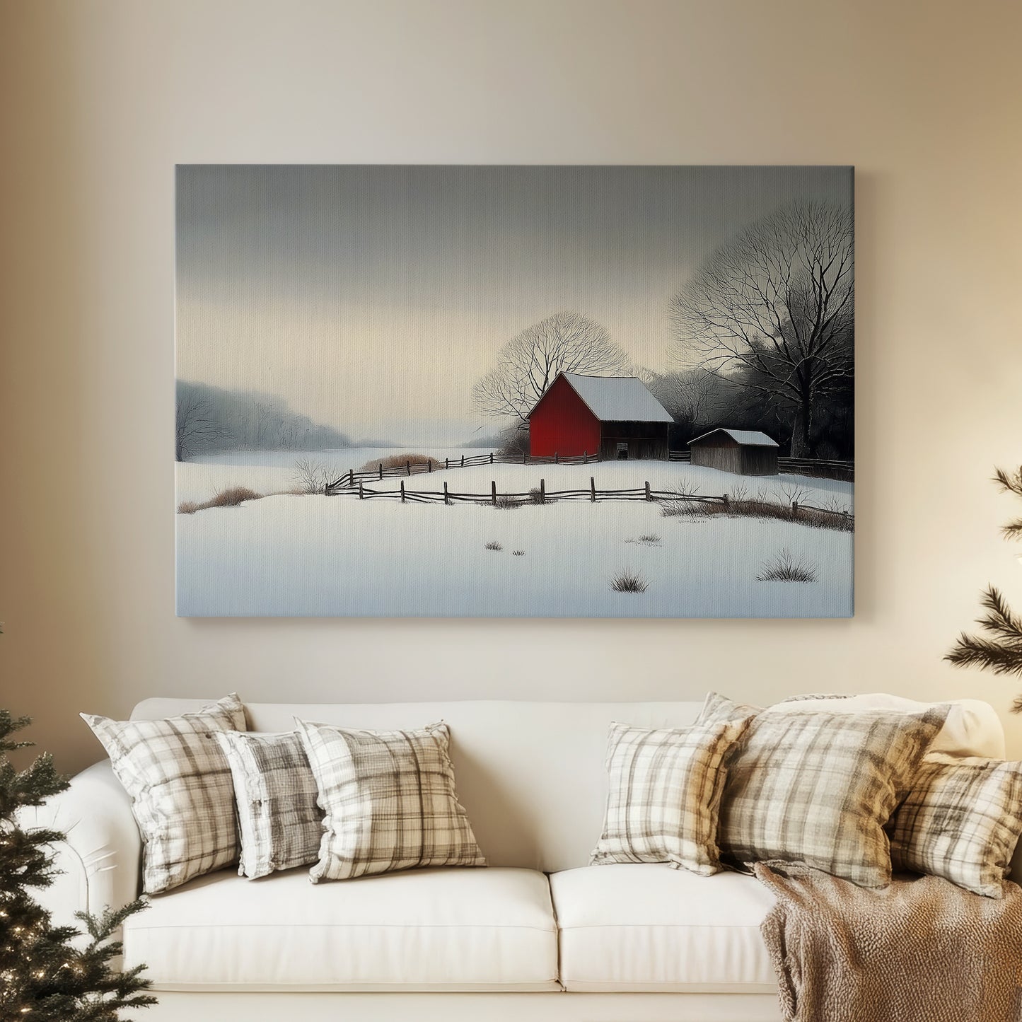 Dawn of Pale Winter Star - Canvas Art Print