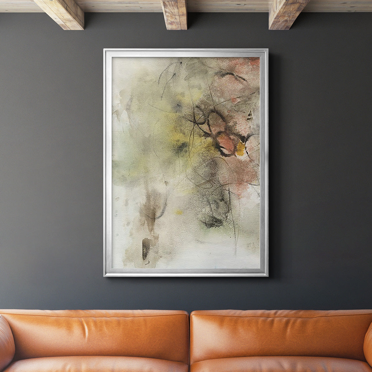 Soft Inspiration III - Modern Framed Canvas Print
