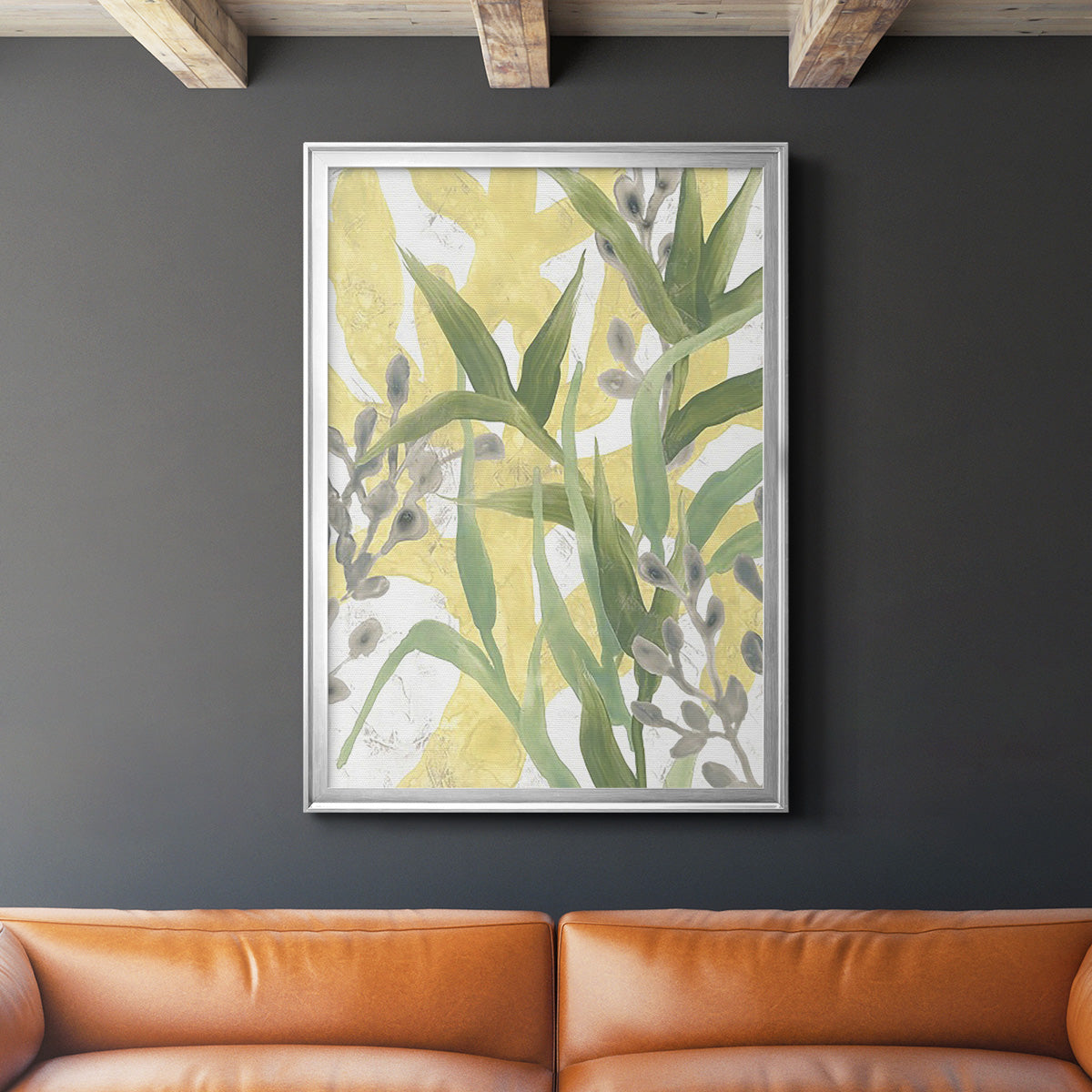 Sea Grass Fresco III - Modern Framed Canvas Print