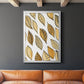 Patterned Leaf Shapes II - Modern Framed Canvas Print