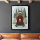 Lumberjack Bear Latte - Modern Framed Canvas Print