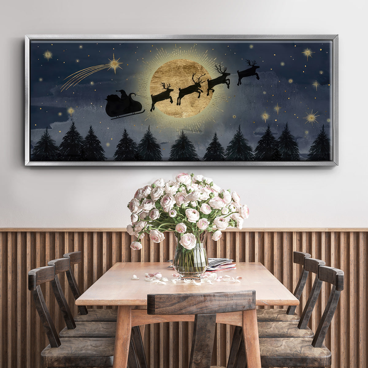 Celestial Christmas Collection D - Floater Framed Canvas Print