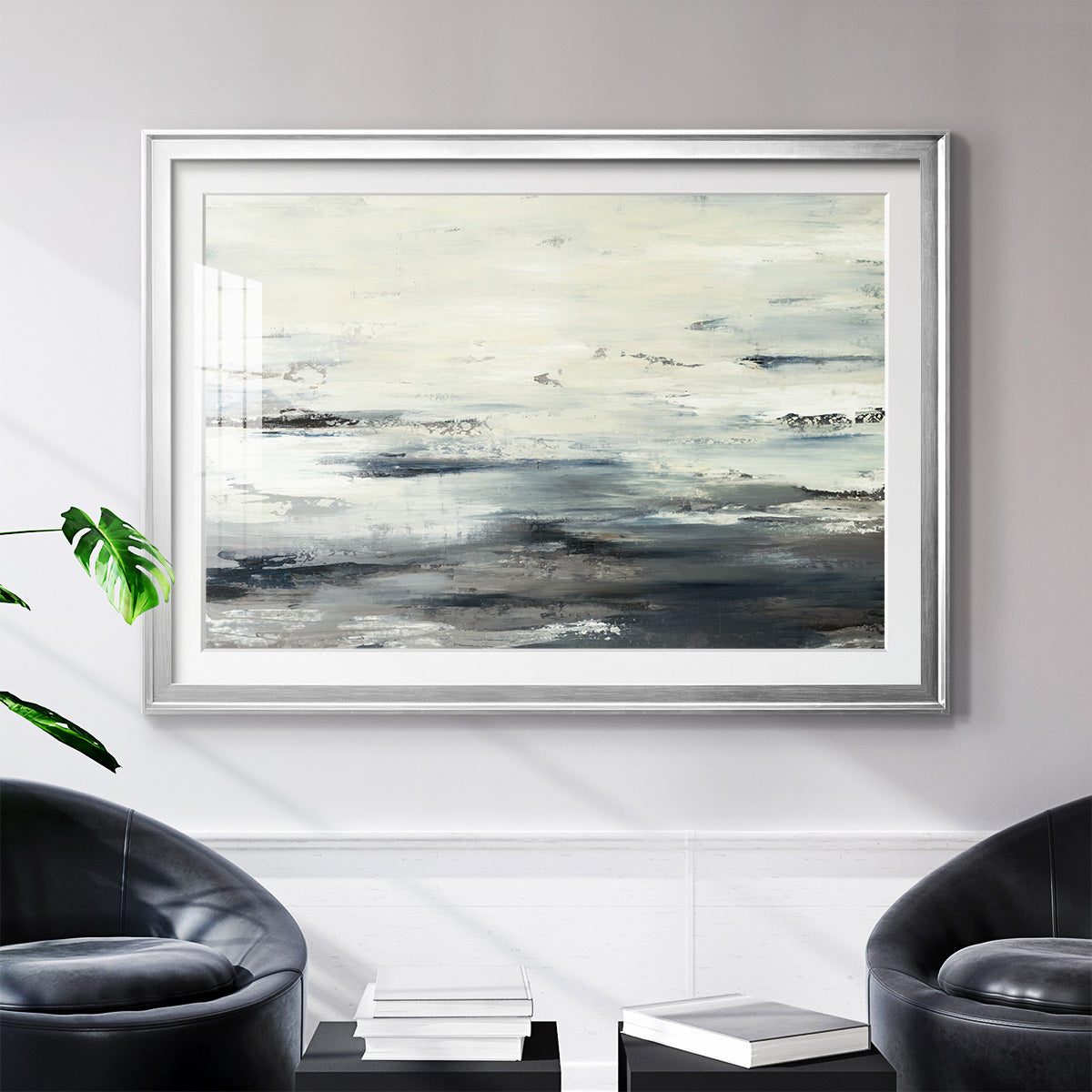 On The Stormy Seas - Modern Framed Art Print