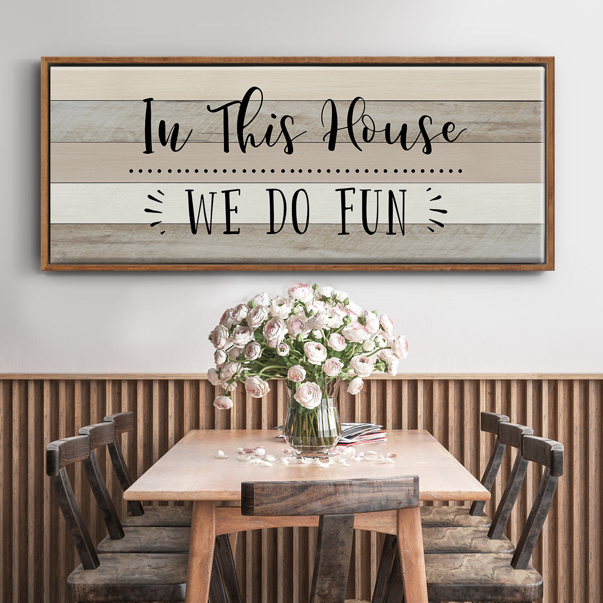 We Do Fun - Floater Framed Canvas Print