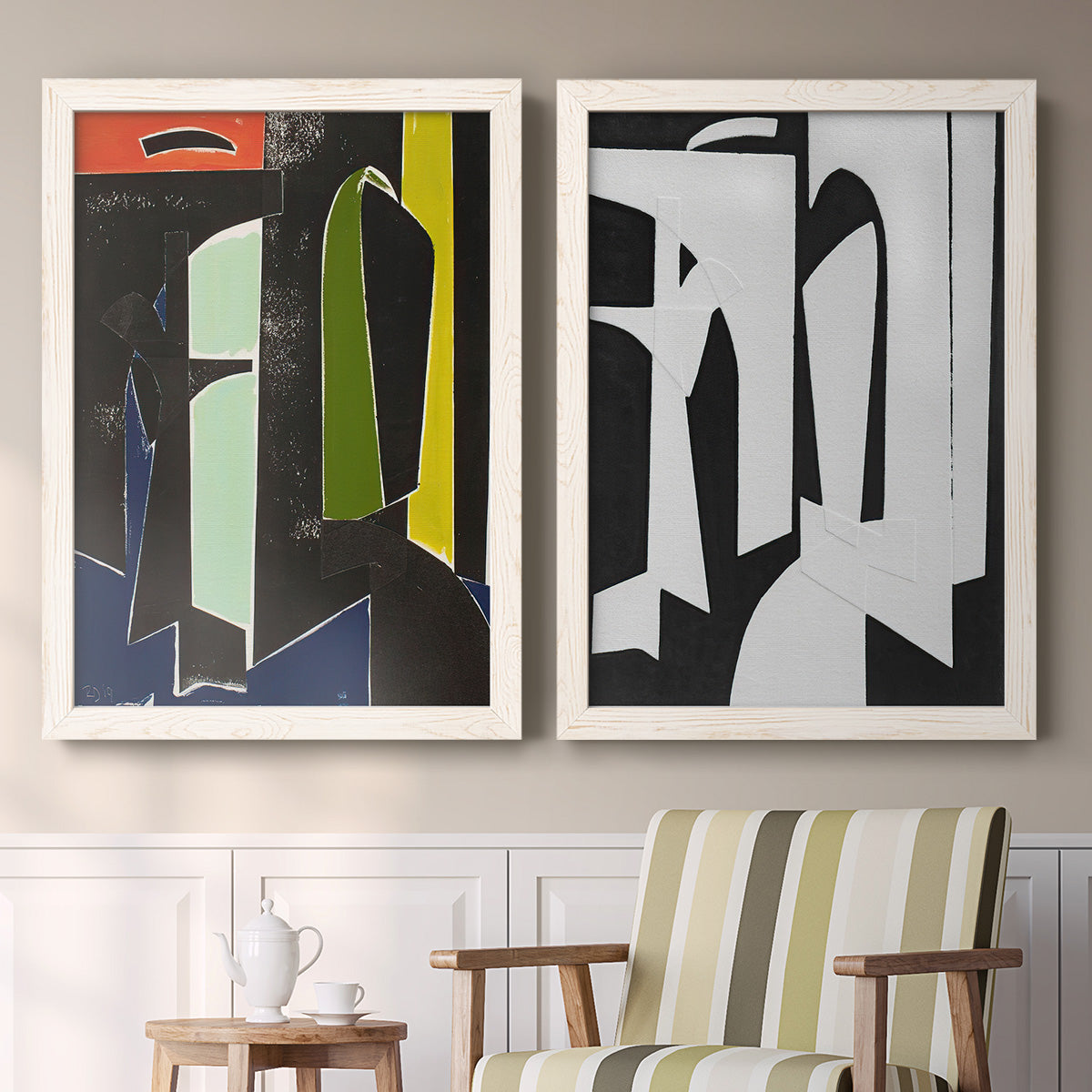 Spanish Arches - Premium Framed Canvas 2 Piece Set - Ready to Hang