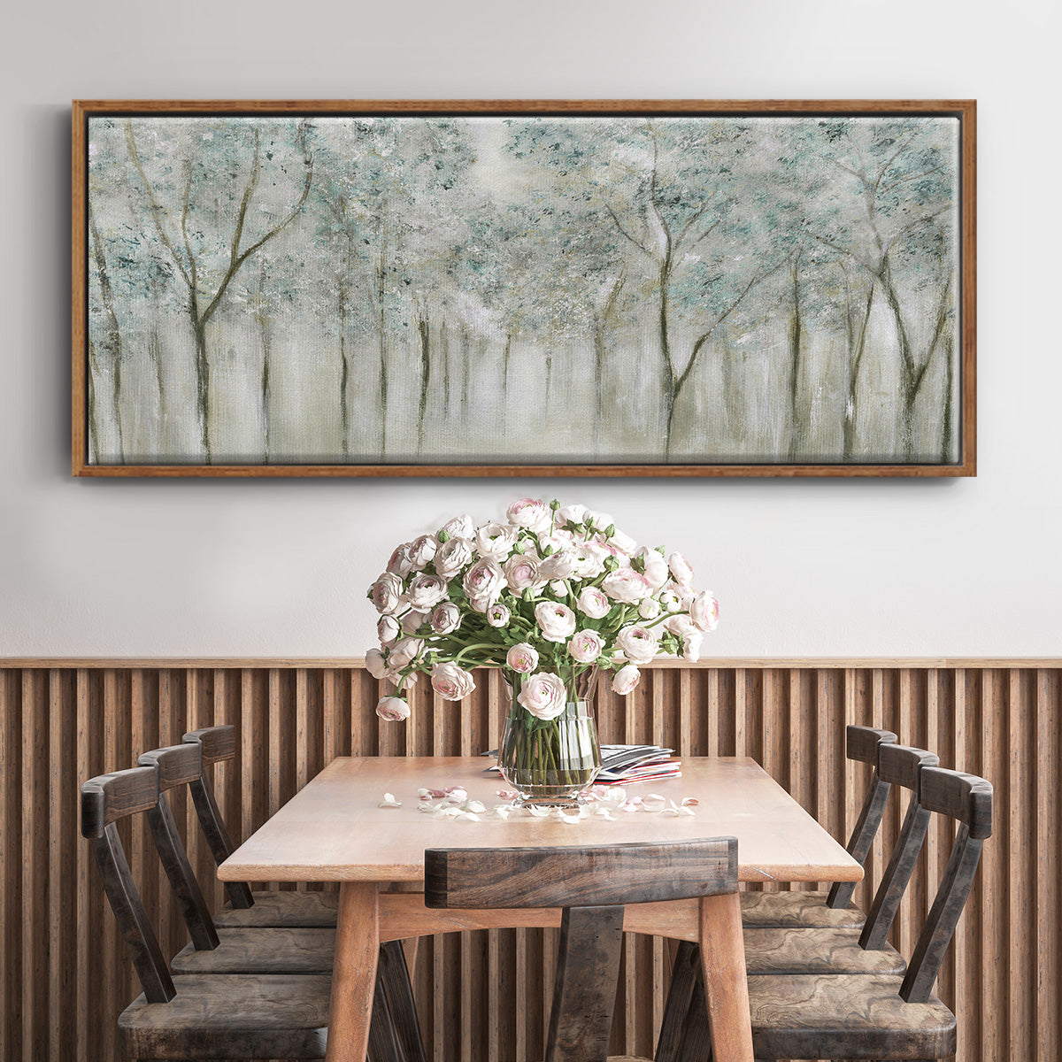 Neutral Spring - Floater Framed Canvas Print
