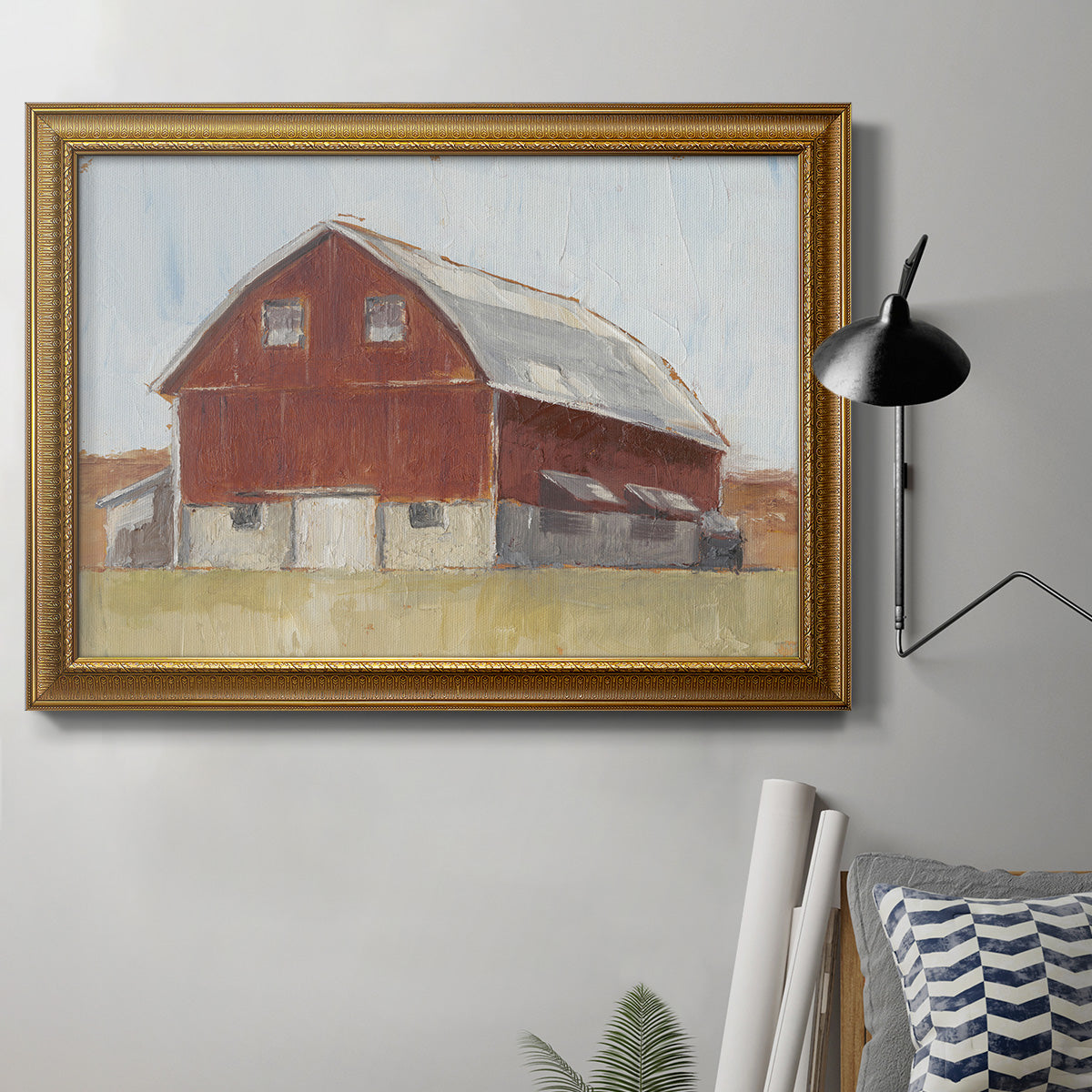 Rustic Red Barn II Premium Framed Canvas- Ready to Hang